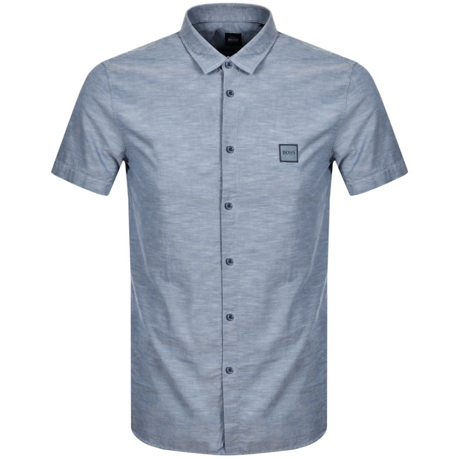 Alternative Image for ProductBOSS Magneton Slim Short Sleeved Shirt Navy1